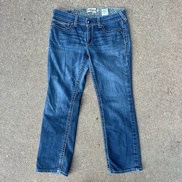 Ariat Slim Fit Mid Rise Icon Stackable Straight Leg Stretch Jeans 32S 10017216 - Picture 2 of 7